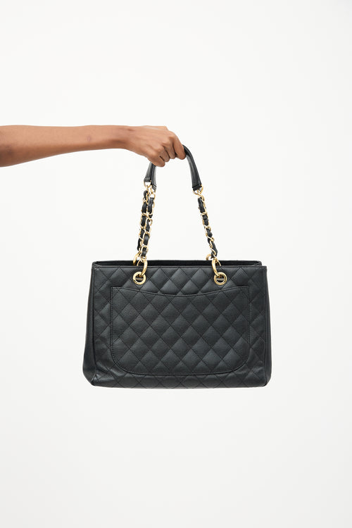 Chanel 2016 Black Caviar Grand Shopping Tote Bag