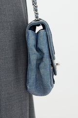 Chanel 2014 Denim Classic Flap Mini Medallion Bag