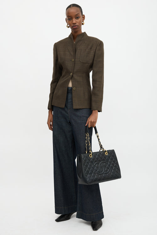 Chanel 2014 Quilted Caviar Grand Shopping Tote Bag