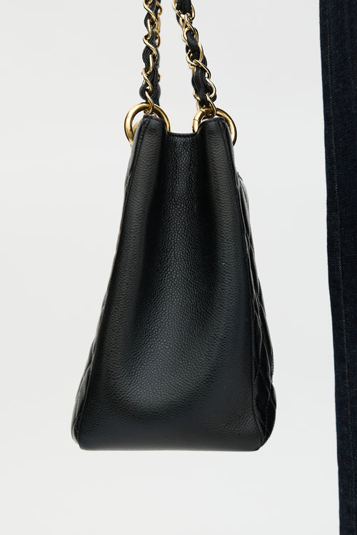 Chanel 2014 Quilted Caviar Grand Shopping Tote Bag