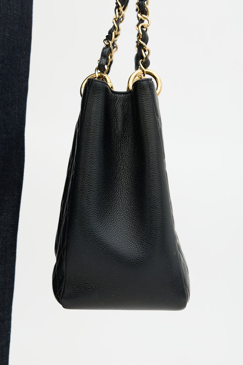 Chanel 2014 Quilted Caviar Grand Shopping Tote Bag