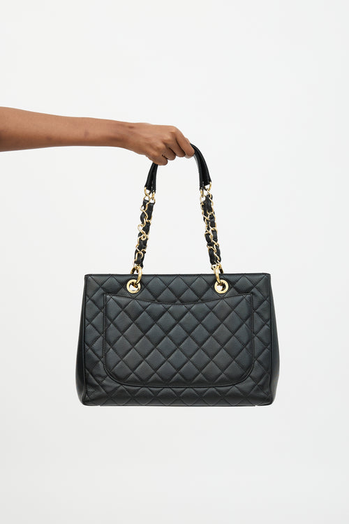 Chanel 2014 Quilted Caviar Grand Shopping Tote Bag