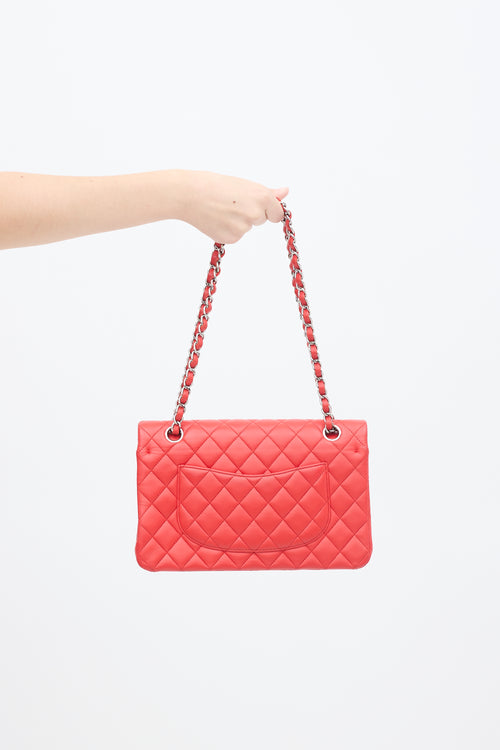 Chanel 2016 Red Leather Medium Double Flap Bag