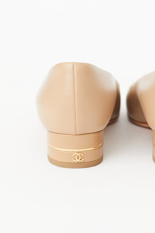 Chanel 2016 Beige Leather Heel