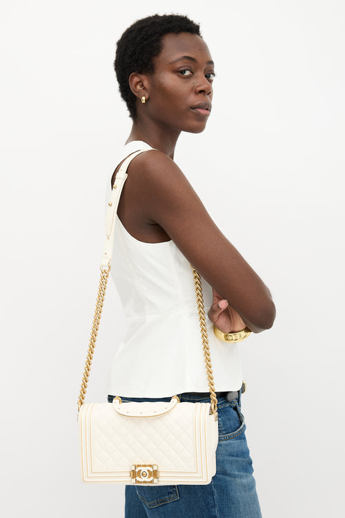 Chanel 2017-2018 Quilted Leather Medium Boy Bag