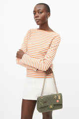 Chanel 2017 Cruise Cuba Green Double Flap Charm Bag