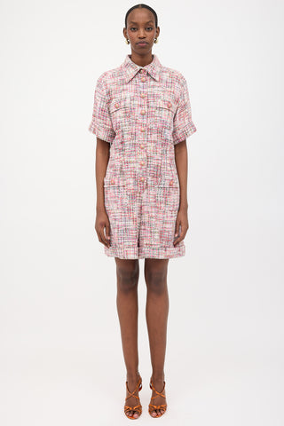 Chanel 2017 Tweed Button Romper