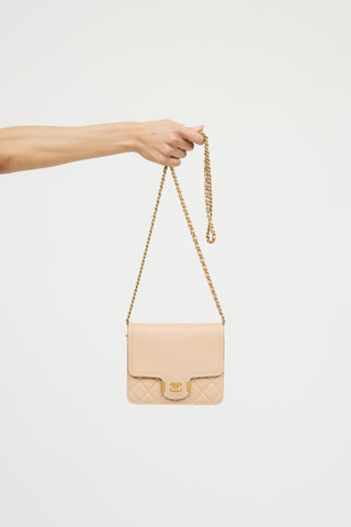 Chanel 2018 Leather Archi Chic Wallet On Chain Bag