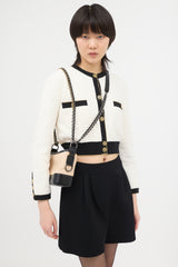 Chanel 2022 Black & Beige Leather Small Gabrielle Bag