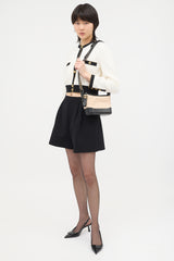 Chanel 2023 Black & Beige Leather Small Gabrielle Bag