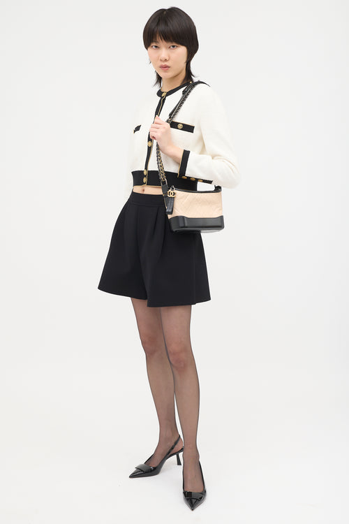 Chanel 2023 Black & Beige Leather Small Gabrielle Bag