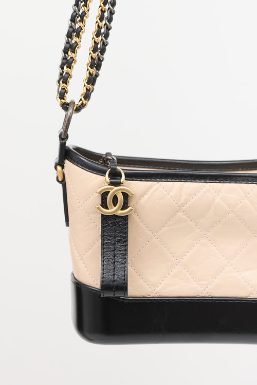 Chanel 2024 Black & Beige Leather Small Gabrielle Bag