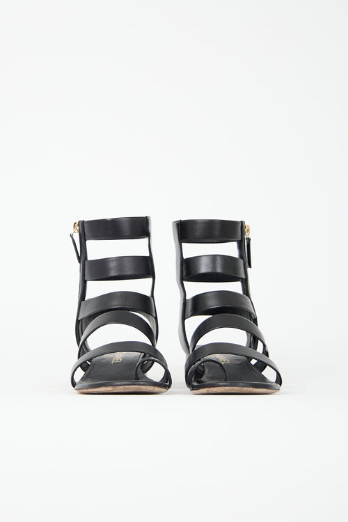 Chanel 2018 Leather CC Gladiator Sandal