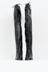 Chanel 2018 Leather CC Thigh Boot