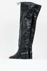 Chanel 2018 Leather CC Thigh Boot