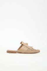 Chanel 2018 Leather Fringe CC Mule