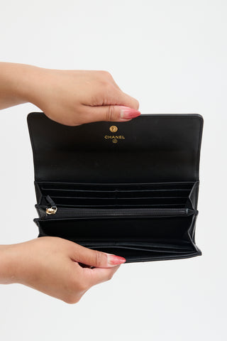 Chanel 2018 Quilted Leather Boy Continental Wallet