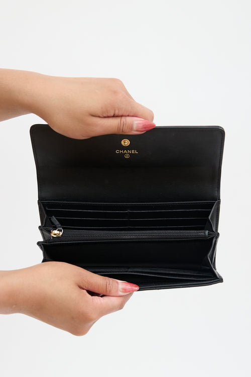 Chanel 2018 Quilted Leather Boy Continental Wallet