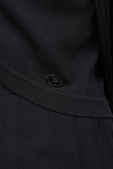 Chanel 2019 Black Wrap Scarf Cardigan