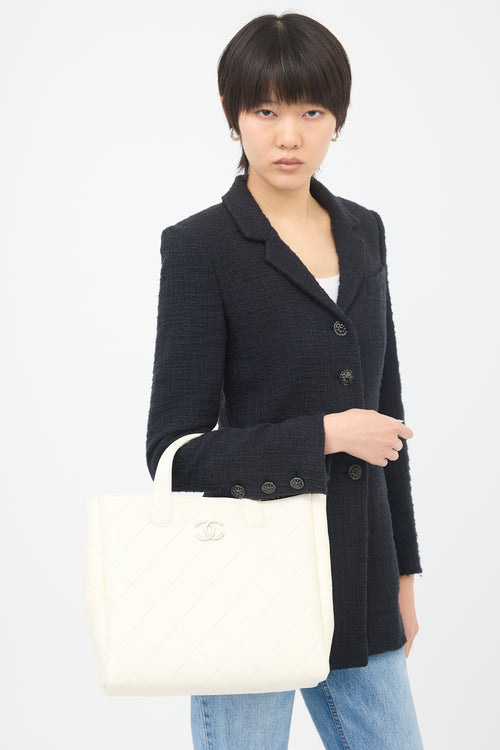 Chanel 2019 Leather Shopping Tote Bag