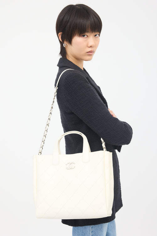 Chanel 2019 Leather Shopping Tote Bag