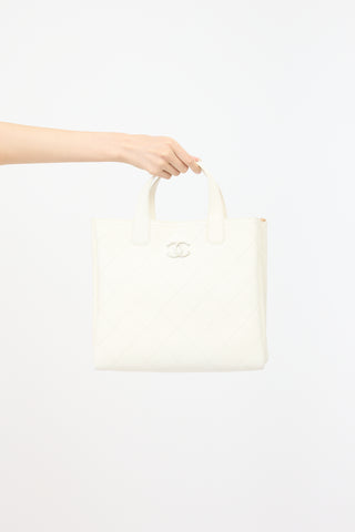 Chanel 2019 Leather Shopping Tote Bag