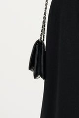 Chanel 2019 Black Grain Leather Wallet On Chain Bag