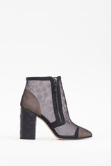 Chanel Cruise 2020 Black Mesh & Quilted Leather CC Boot