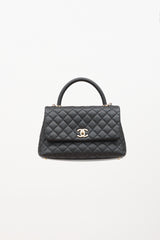 Chanel 2020 Caviar Leather Small Coco Handle Bag