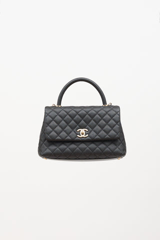 Chanel 2020 Caviar Leather Small Coco Handle Bag