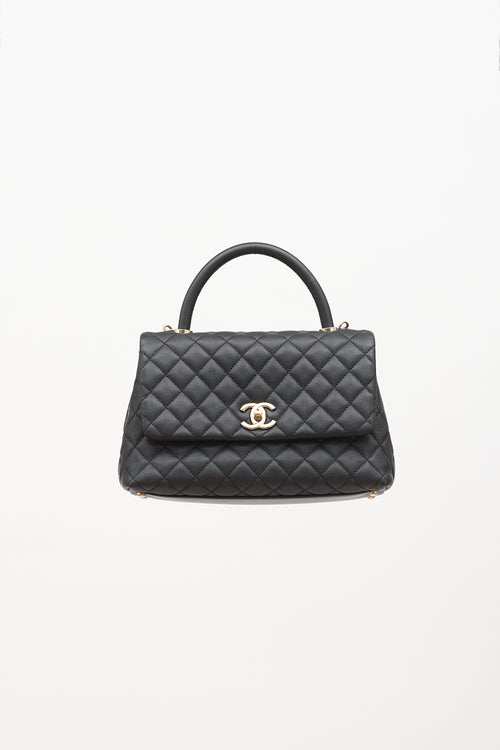 Chanel 2020 Caviar Leather Small Coco Handle Bag