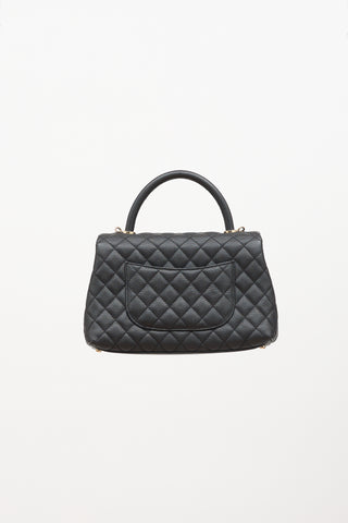 Chanel 2020 Caviar Leather Small Coco Handle Bag