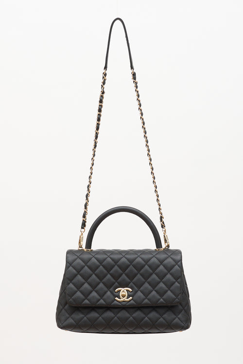 Chanel 2020 Caviar Leather Small Coco Handle Bag