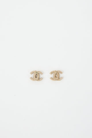 Chanel 2021 CC Stud Earrings