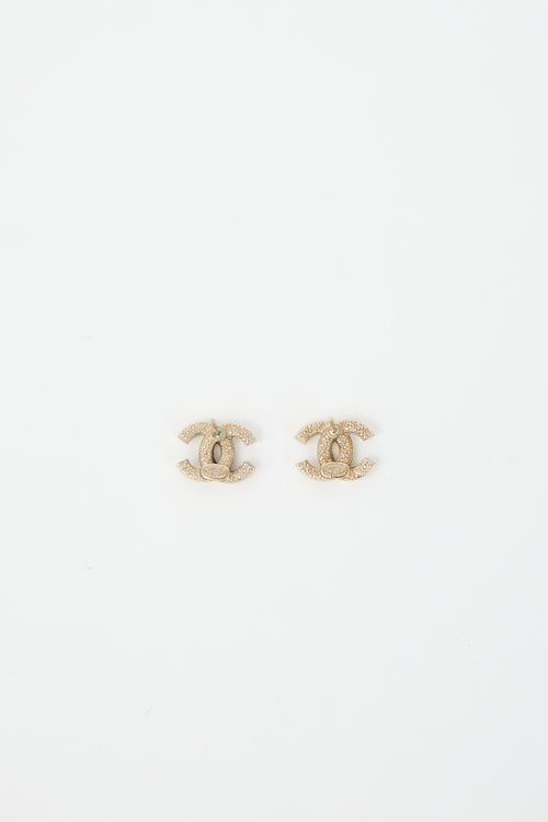 Chanel 2021 CC Stud Earrings