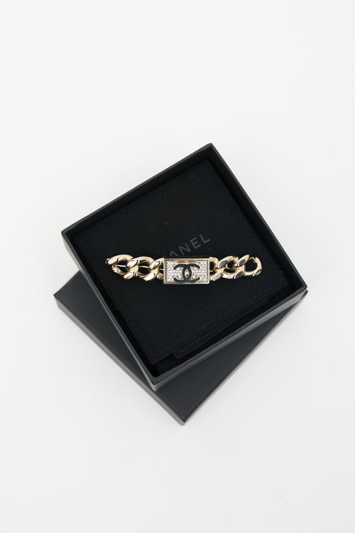 Chanel 2021 Crystal CC Hair Pin