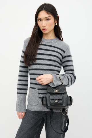 Chanel 2021 Quilted Leather Duma Mini Backpack