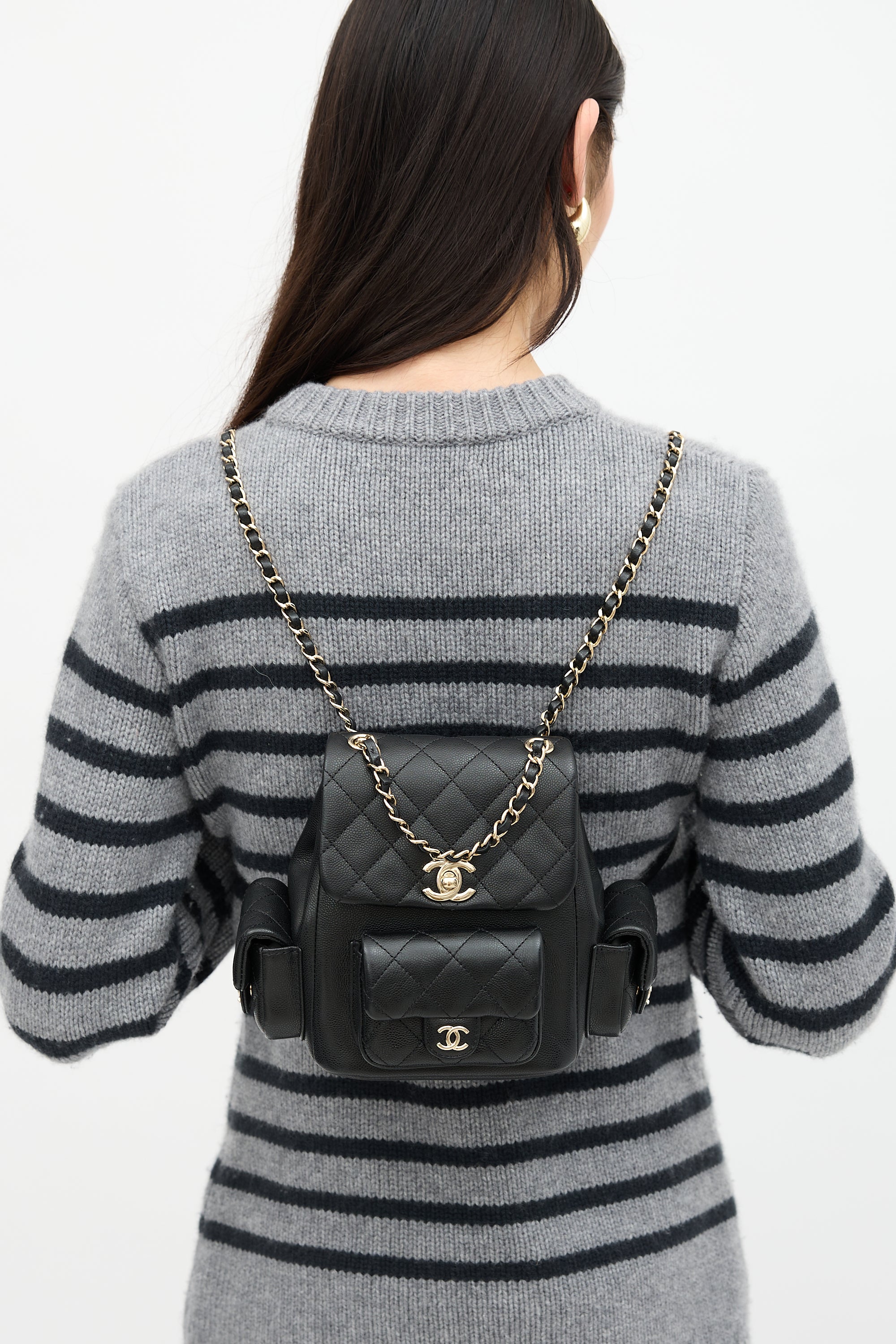 chanel mini backpack siambrandname Chanel // 2023 Quilted Leather Duma Mini Backpack – VSP Consignment
