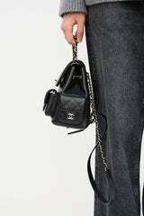 Chanel 2021 Quilted Leather Duma Mini Backpack
