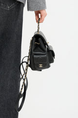 Chanel 2021 Quilted Leather Duma Mini Backpack