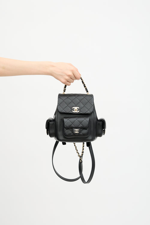 Chanel 2021 Quilted Leather Duma Mini Backpack