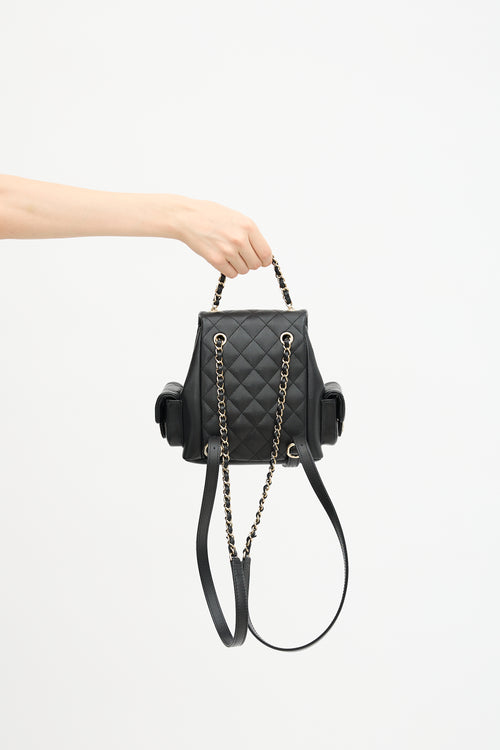 Chanel 2021 Quilted Leather Duma Mini Backpack