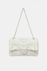 Chanel 2021 Wave Denim Jumbo Flap Bag