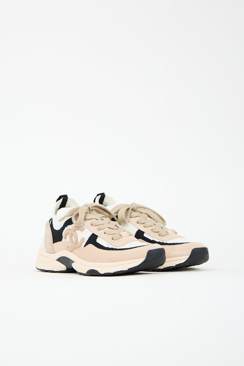 Chanel 2022 Knit Mesh & Suede Sneaker