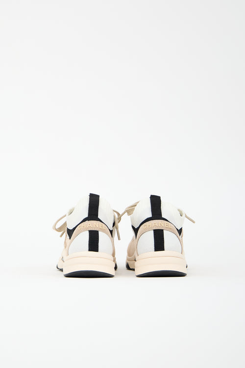 Chanel 2022 Knit Mesh & Suede Sneaker
