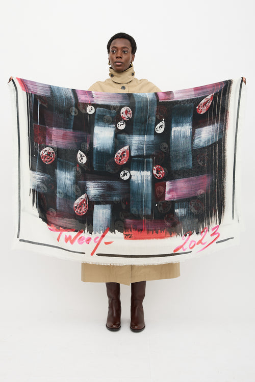 Chanel 2023 Cashmere Printed Scarf