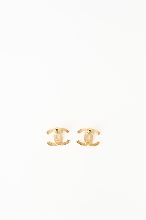 Chanel 2024 CC Logo Stud Earrings