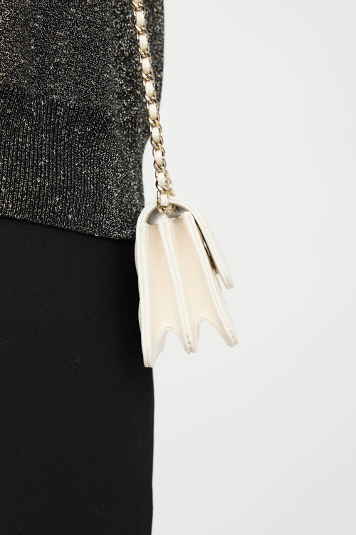 Chanel 2023 Caviar Bow Mini Wallet On Chain Bag