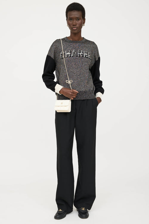 Chanel 2023 Caviar Bow Mini Wallet On Chain Bag