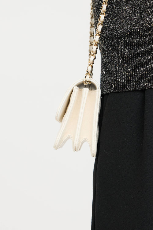 Chanel 2023 Caviar Bow Mini Wallet On Chain Bag